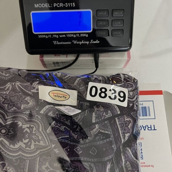 Talbots Womens 4 Purple Geometric Print A-Line Midi High Waist Skirt Silk Boho - Picture 14 of 16